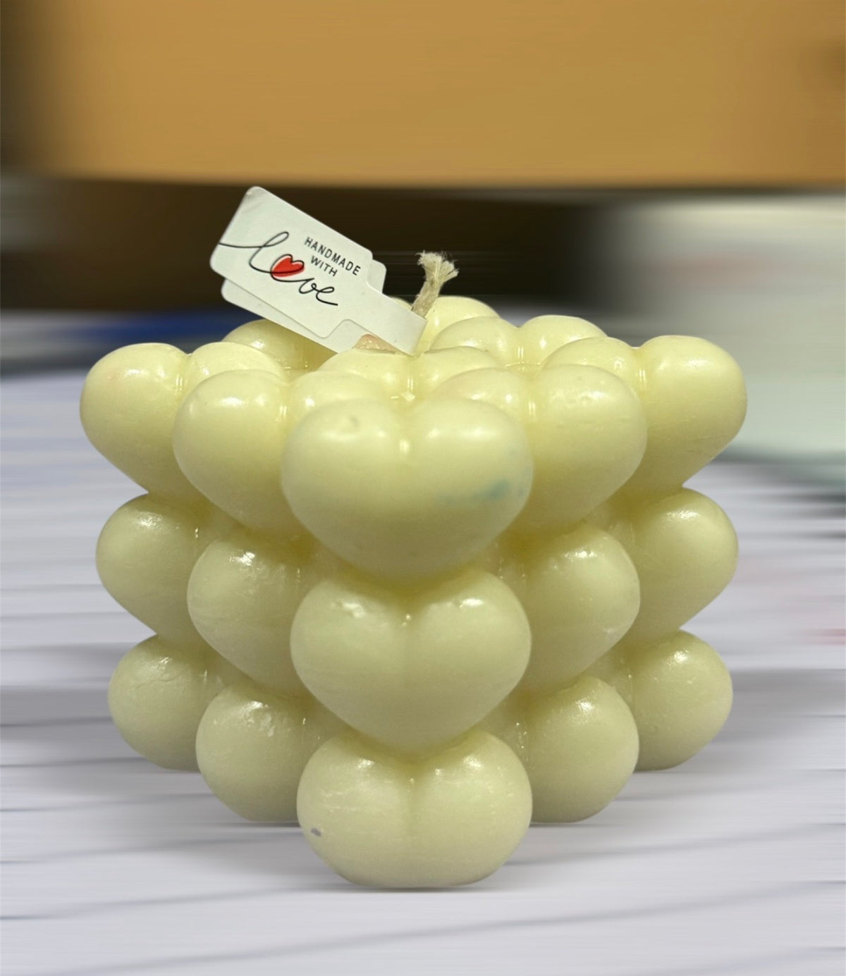 Heart Bubble Candle