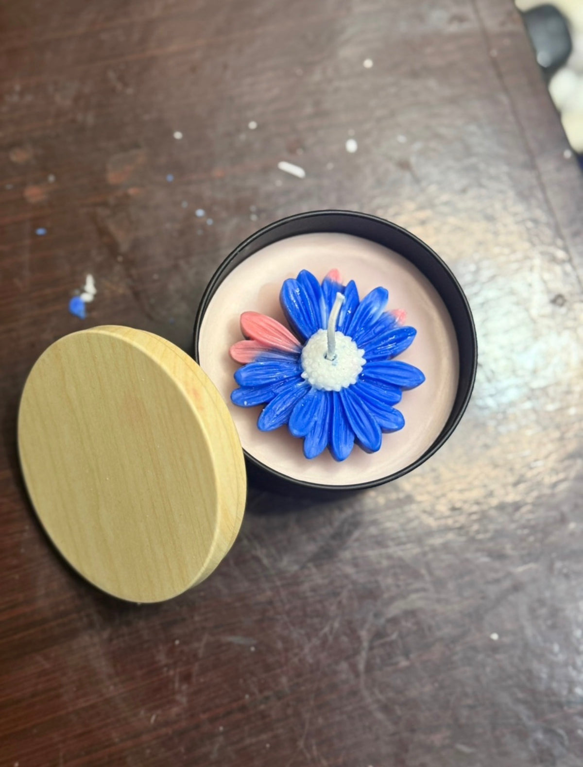 Daisy Flower jar candle