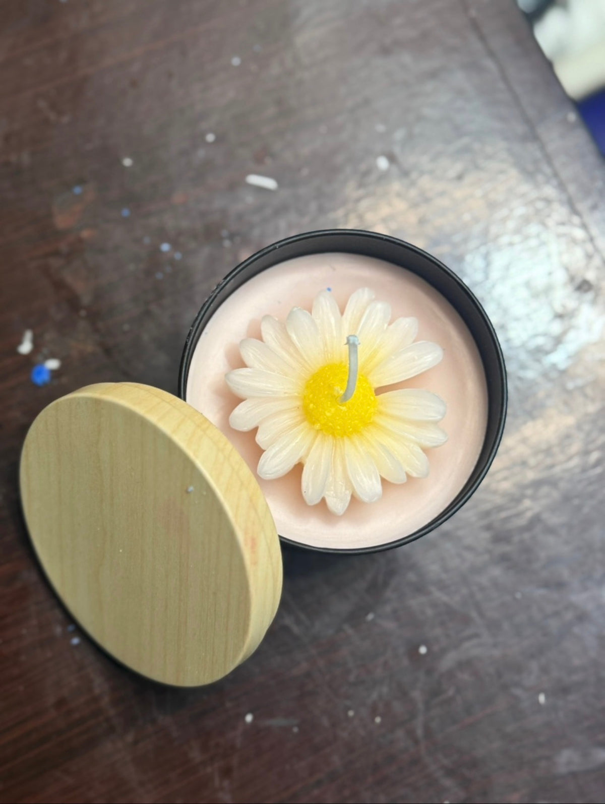 Daisy Flower jar candle