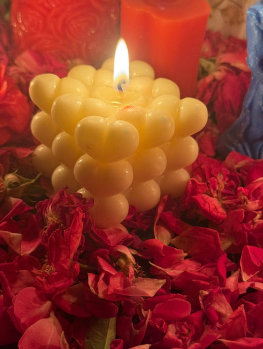 Heart Bubble Candle