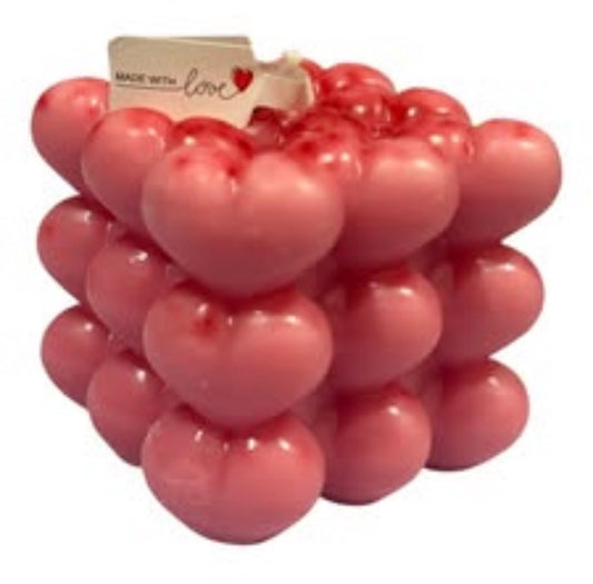 Heart Bubble Candle